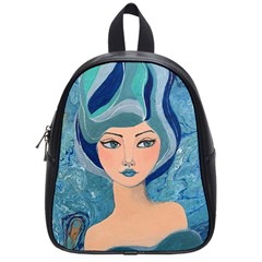 Blue Girl School Bag (small) by CKArtCreations