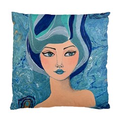 Blue Girl Standard Cushion Case (two Sides) by CKArtCreations