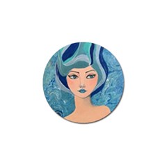 Blue Girl Golf Ball Marker by CKArtCreations