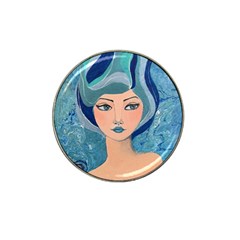 Blue Girl Hat Clip Ball Marker (4 Pack) by CKArtCreations