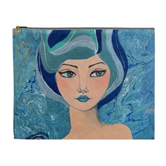 Blue Girl Cosmetic Bag (xl) by CKArtCreations