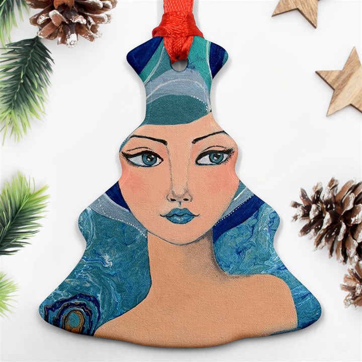 Blue Girl Ornament (Christmas Tree) 