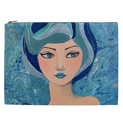 Blue Girl Cosmetic Bag (xxl) by CKArtCreations