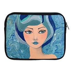 Blue Girl Apple Ipad 2/3/4 Zipper Cases by CKArtCreations