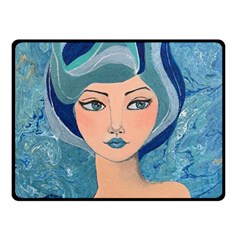 Blue Girl Double Sided Fleece Blanket (small)  by CKArtCreations