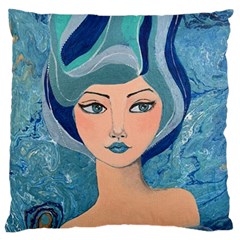 Blue Girl Standard Flano Cushion Case (two Sides) by CKArtCreations