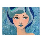 Blue Girl Double Sided Flano Blanket (Mini)  35 x27  Blanket Front