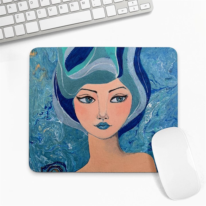 Blue Girl Large Mousepads