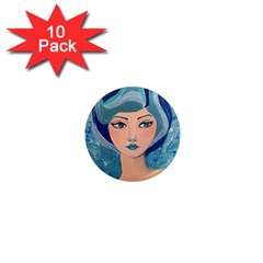 Blue Girl 1  Mini Magnet (10 Pack)  by CKArtCreations