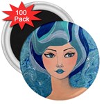 Blue Girl 3  Magnets (100 pack) Front