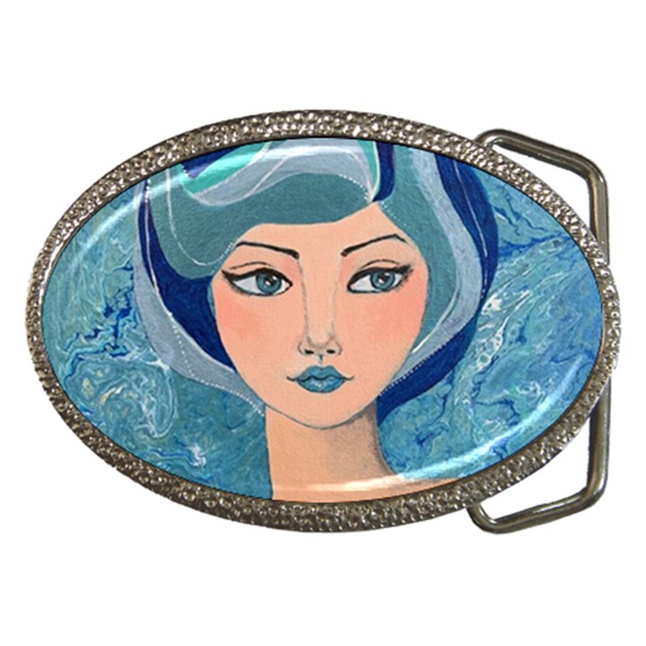 Blue Girl Belt Buckles