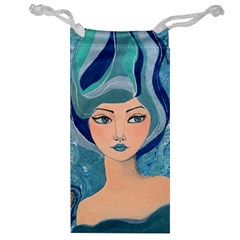 Blue Girl Jewelry Bag by CKArtCreations