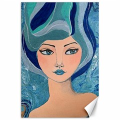 Blue Girl Canvas 24  X 36  by CKArtCreations