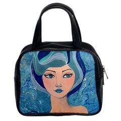 Blue Girl Classic Handbag (two Sides) by CKArtCreations