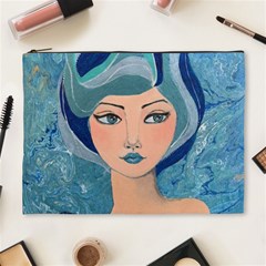 Blue Girl Cosmetic Bag (xl) by CKArtCreations