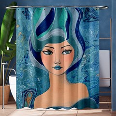 Blue Girl Shower Curtain 60  X 72  (medium)  by CKArtCreations