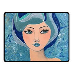 Blue Girl Fleece Blanket (small) by CKArtCreations