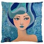 Blue Girl Large Cushion Case (Two Sides) Front