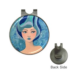 Blue Girl Hat Clips With Golf Markers by CKArtCreations