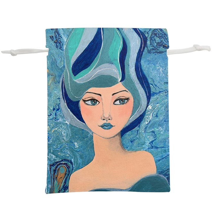 Blue Girl  Lightweight Drawstring Pouch (XL)