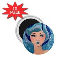 Blue Girl 1 75  Magnets (10 Pack)  by CKArtCreations