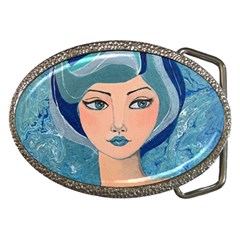 Blue Girl Belt Buckles by CKArtCreations