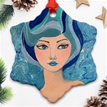 Blue Girl Ornament (Snowflake) Front