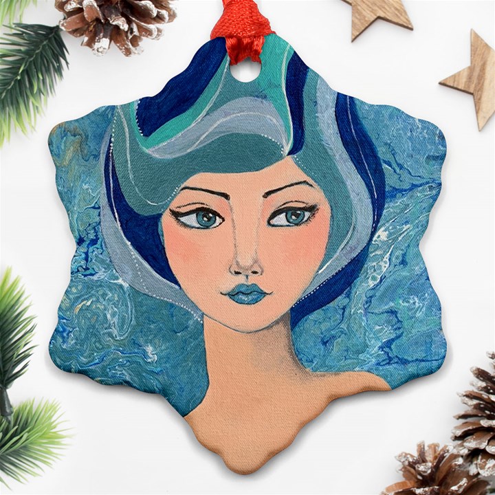 Blue Girl Ornament (Snowflake)