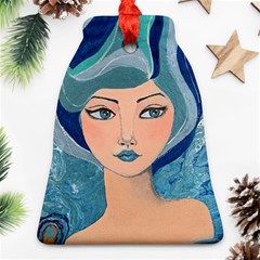 Blue Girl Bell Ornament (two Sides) by CKArtCreations