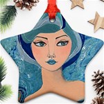 Blue Girl Star Ornament (Two Sides) Back