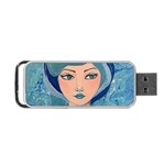 Blue Girl Portable USB Flash (One Side) Front