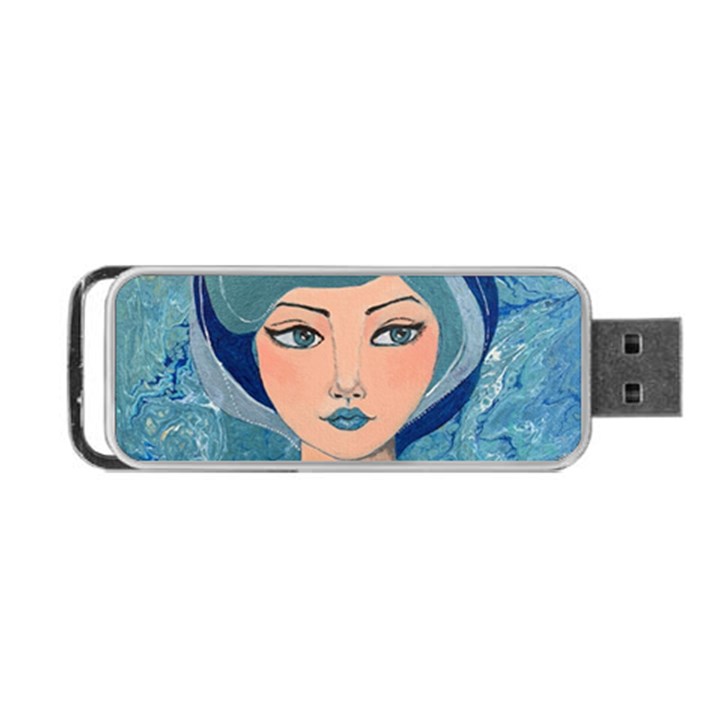 Blue Girl Portable USB Flash (One Side)