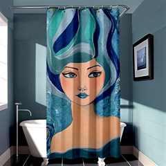 Blue Girl Shower Curtain 36  X 72  (stall)  by CKArtCreations