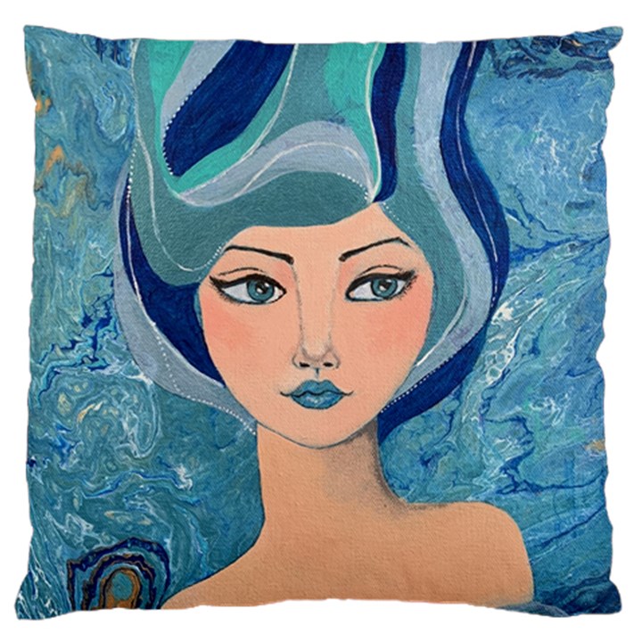 Blue Girl Standard Flano Cushion Case (Two Sides)