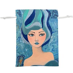 Blue Girl  Lightweight Drawstring Pouch (xl) by CKArtCreations