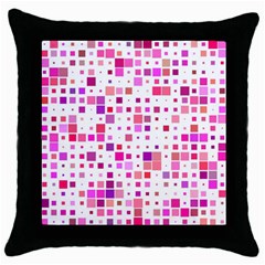 Background Square Pattern Colorful Throw Pillow Case (black) by Simbadda