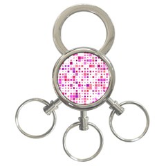 Background Square Pattern Colorful 3-ring Key Chain by Simbadda