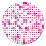 Background Square Pattern Colorful Magnet 5  (Round) Front