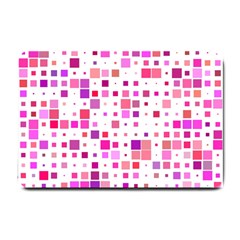 Background Square Pattern Colorful Small Doormat  by Simbadda