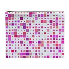 Background Square Pattern Colorful Cosmetic Bag (xl) by Simbadda