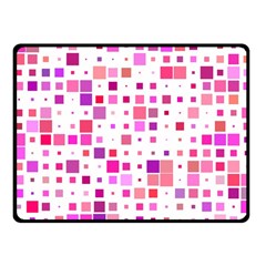 Background Square Pattern Colorful Fleece Blanket (small) by Simbadda