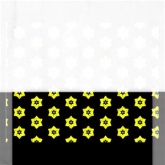 Pattern Yellow Stars Black Background Rectangular Jigsaw Puzzl by Simbadda