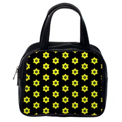 Pattern Yellow Stars Black Background Classic Handbag (one Side) by Simbadda