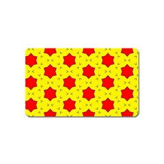 Pattern Red Star Texture Star Magnet (name Card) by Simbadda