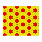 Pattern Red Star Texture Star Small Glasses Cloth (2 Sides) Front