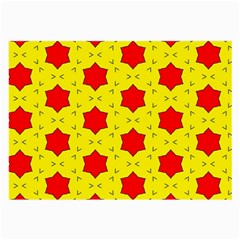 Pattern Red Star Texture Star Large Glasses Cloth (2 Sides) by Simbadda