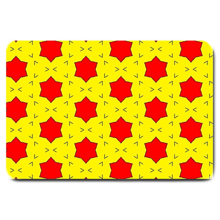 Pattern Red Star Texture Star Large Doormat 