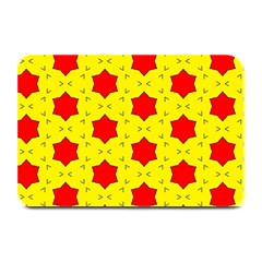 Pattern Red Star Texture Star Plate Mats by Simbadda