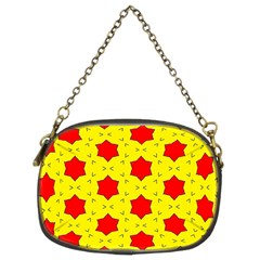 Pattern Red Star Texture Star Chain Purse (two Sides) by Simbadda