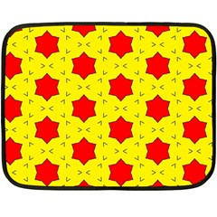 Pattern Red Star Texture Star Double Sided Fleece Blanket (mini)  by Simbadda